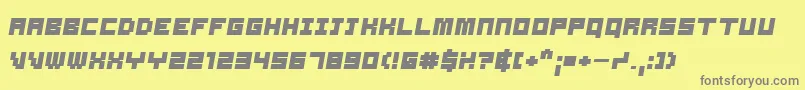 Шрифт SamsonBoldOblique – серые шрифты на жёлтом фоне