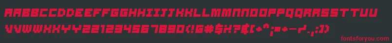 フォントSamsonBoldOblique – 黒い背景に赤い文字