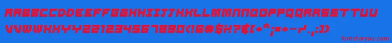 フォントSamsonBoldOblique – 赤い文字の青い背景