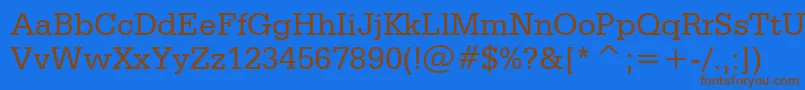 SerifaBt Font – Brown Fonts on Blue Background