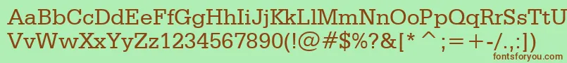 SerifaBt Font – Brown Fonts on Green Background
