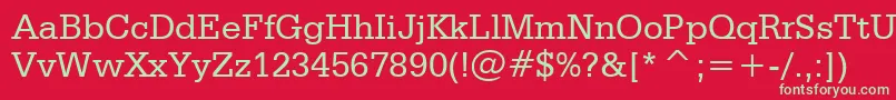 SerifaBt Font – Green Fonts on Red Background