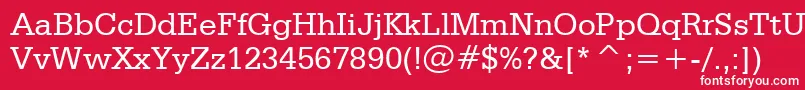 SerifaBt Font – White Fonts on Red Background