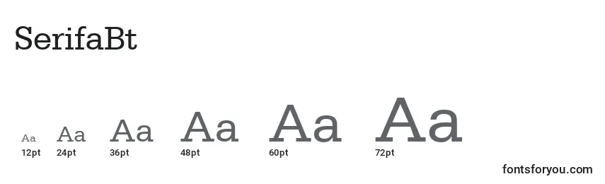 Größen der Schriftart SerifaBt