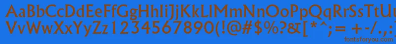 Шрифт Spsloldkingc – коричневые шрифты на синем фоне