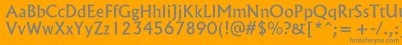 Spsloldkingc Font – Gray Fonts on Orange Background