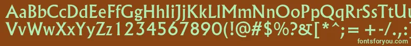 Spsloldkingc Font – Green Fonts on Brown Background