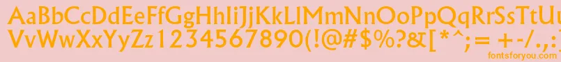 Spsloldkingc Font – Orange Fonts on Pink Background