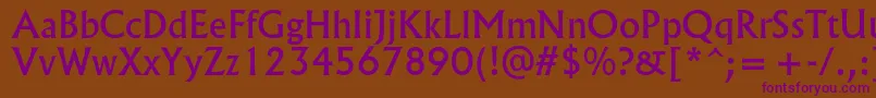 Spsloldkingc Font – Purple Fonts on Brown Background