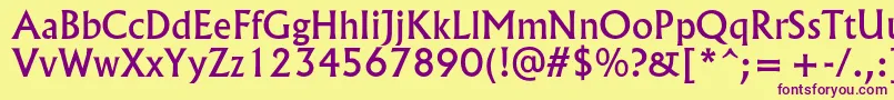 Spsloldkingc Font – Purple Fonts on Yellow Background