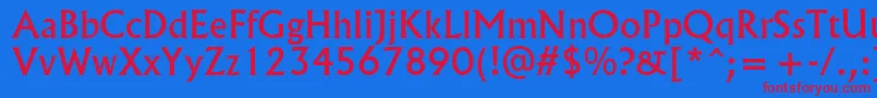 Spsloldkingc Font – Red Fonts on Blue Background