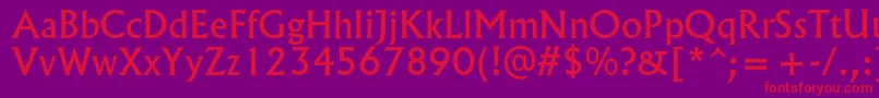 Spsloldkingc Font – Red Fonts on Purple Background