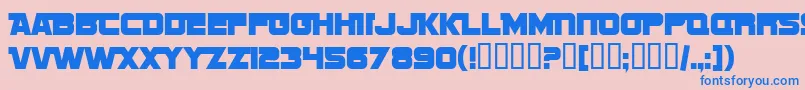 SfSportsNightNsAltupright Font – Blue Fonts on Pink Background