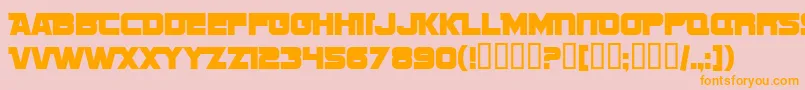 SfSportsNightNsAltupright Font – Orange Fonts on Pink Background