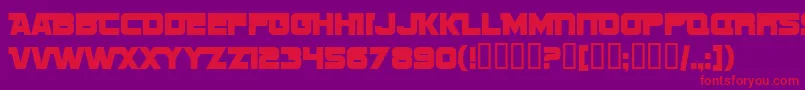 SfSportsNightNsAltupright Font – Red Fonts on Purple Background