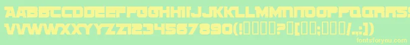 SfSportsNightNsAltupright Font – Yellow Fonts on Green Background