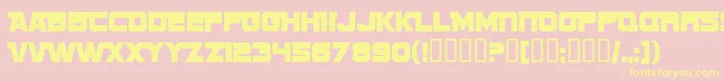 SfSportsNightNsAltupright Font – Yellow Fonts on Pink Background