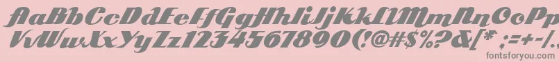 Arb85PosterScriptJan39Fre Font – Gray Fonts on Pink Background