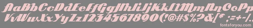 Arb85PosterScriptJan39Fre Font – Pink Fonts on Gray Background