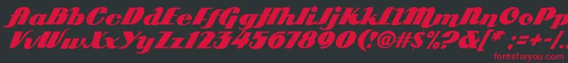 Arb85PosterScriptJan39Fre Font – Red Fonts on Black Background