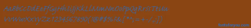 Подробнее о шрифте CaflischscriptproLight Шрифт CaflischscriptproLight – синие шрифты на коричневом фоне