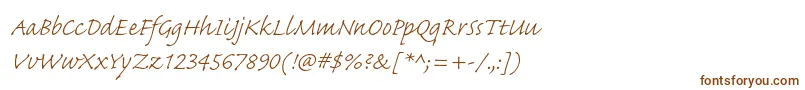 CaflischscriptproLight Font – Brown Fonts on White Background