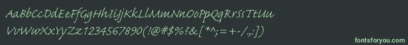 CaflischscriptproLight-Schriftart – Grüne Schriften auf schwarzem Hintergrund