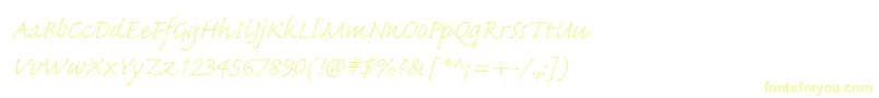 Шрифт CaflischscriptproLight – жёлтые шрифты