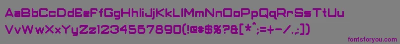 フォントClassicRobotCondensedBold – 紫色のフォント、灰色の背景