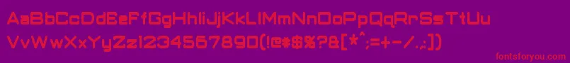 ClassicRobotCondensedBold Font – Red Fonts on Purple Background