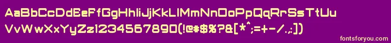 ClassicRobotCondensedBold Font – Yellow Fonts on Purple Background