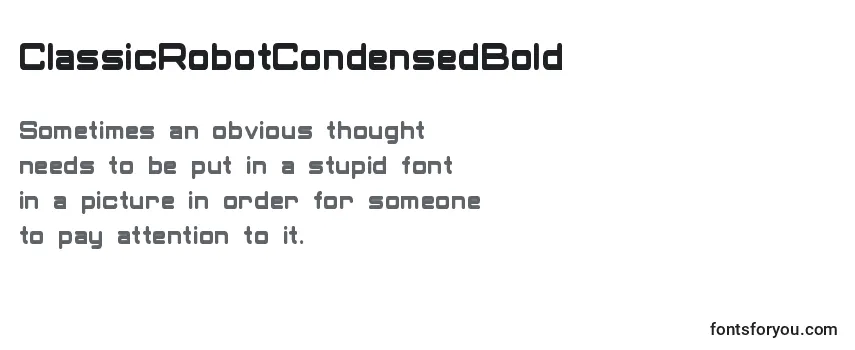 ClassicRobotCondensedBold Font