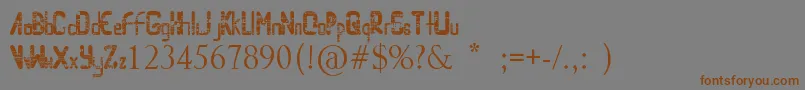 Randomaccessmemory Font – Brown Fonts on Gray Background