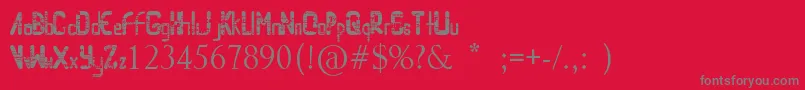 Randomaccessmemory Font – Gray Fonts on Red Background