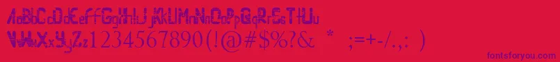 Randomaccessmemory Font – Purple Fonts on Red Background