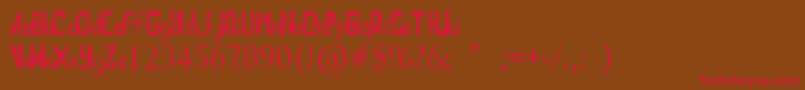 Randomaccessmemory Font – Red Fonts on Brown Background