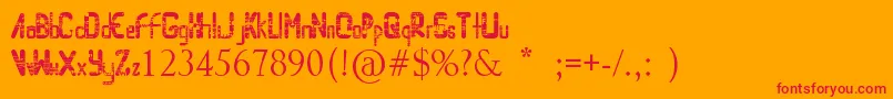 Randomaccessmemory Font – Red Fonts on Orange Background