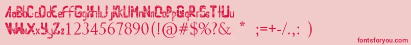 Randomaccessmemory Font – Red Fonts on Pink Background