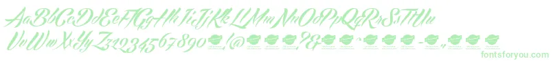 Echinosparkscript Font – Green Fonts on White Background