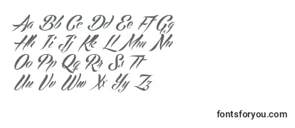 Überblick über die Schriftart Echinosparkscript