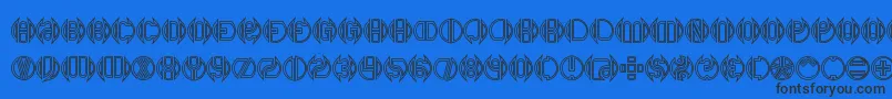 Dblbogey Font – Black Fonts on Blue Background