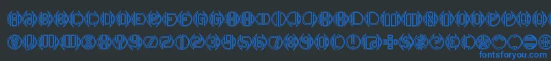 Dblbogey Font – Blue Fonts on Black Background