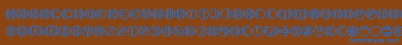 Dblbogey Font – Blue Fonts on Brown Background