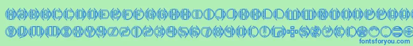 Dblbogey Font – Blue Fonts on Green Background