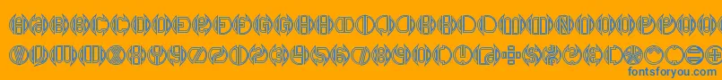 Dblbogey Font – Blue Fonts on Orange Background