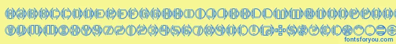 Dblbogey Font – Blue Fonts on Yellow Background