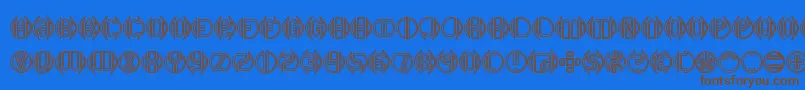 Dblbogey Font – Brown Fonts on Blue Background