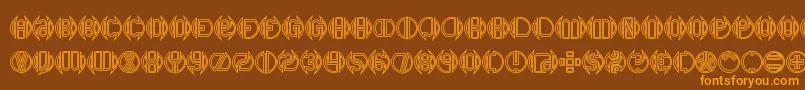Dblbogey Font – Orange Fonts on Brown Background
