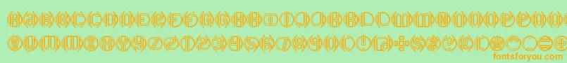 Dblbogey Font – Orange Fonts on Green Background