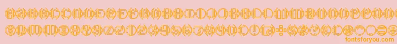 Dblbogey Font – Orange Fonts on Pink Background